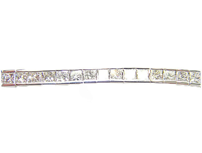 DIAMOND 62 PRINCESS SHAPE CHANNEL SET DIAMOND BRACELET