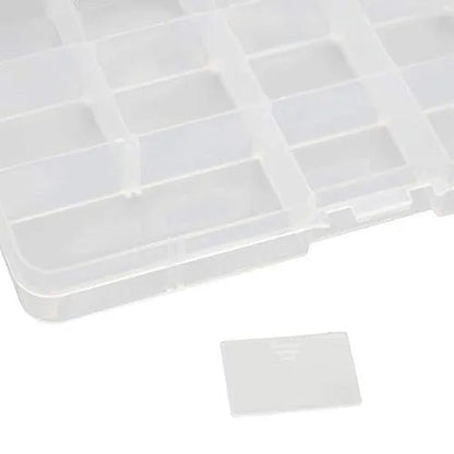 6-Pack Clear Plastic Jewelry Organizer Box with Adjustable Dividers for Bead, Na