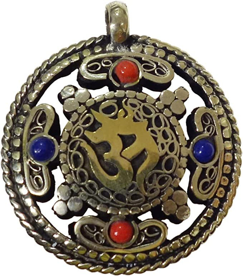 Handmade Designer Pendants for Women & Men, Coral & Lapis Lazuli Gemstone Pendan