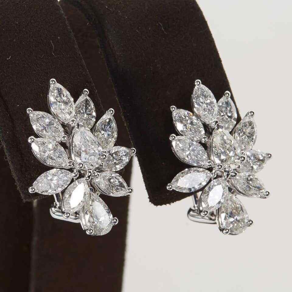 Diamond Cluster Earrings