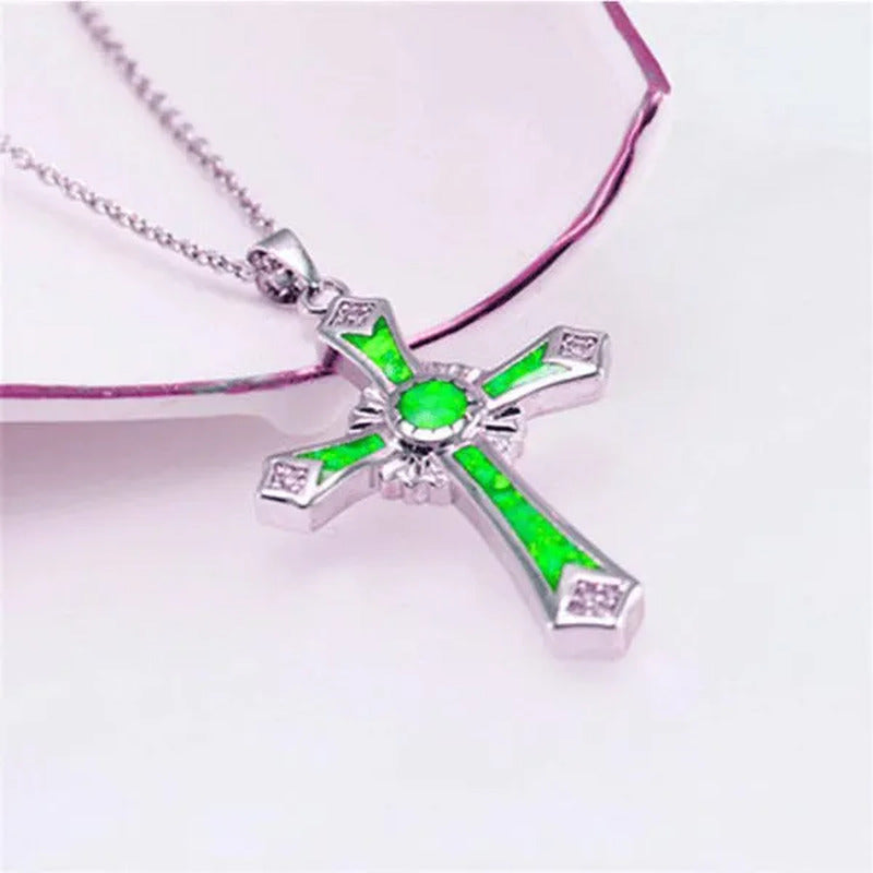 Exquisite Fashion Cross Pendant 925 Sterling Silver Necklace Diamond Necklace Cr