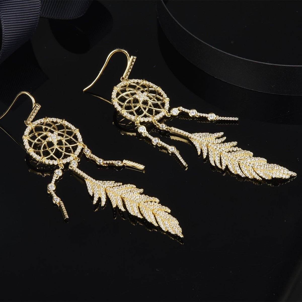 Sterling Silver Micro-Set Crystal Diamond a Meilong Version Exquisite Dream Catc