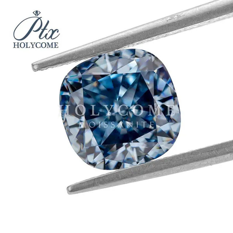 Best Loose Gemstones Moissanite Diamond Excellent Crushed Ice Cushion Cut Dark V