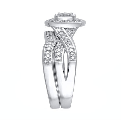 1/5 Carat T.W. (I3 Clarity, I-J Color) Forever Bride Cushion Shaped Halo Diamond