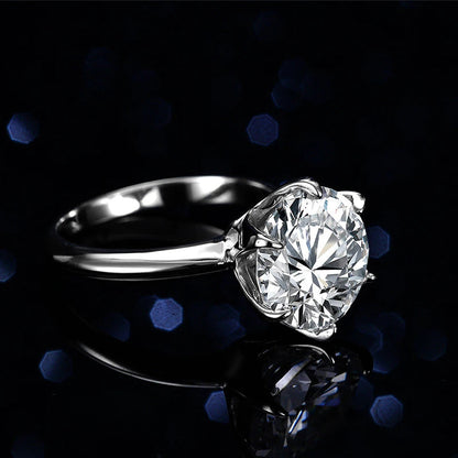 5Ct Moissanite Solitaire Ring for Women 3MM Infinite Full Enternity Diamond