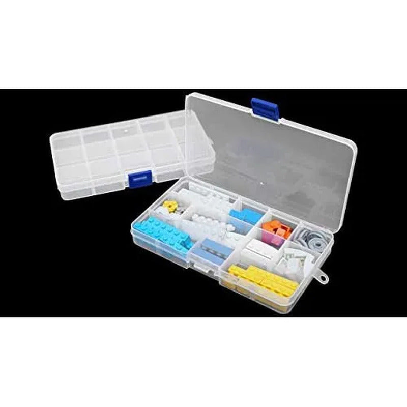 6-Pack Clear Plastic Jewelry Organizer Box with Adjustable Dividers for Bead, Na