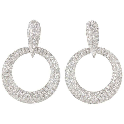 Diamond Gold Door Knocker Earrings