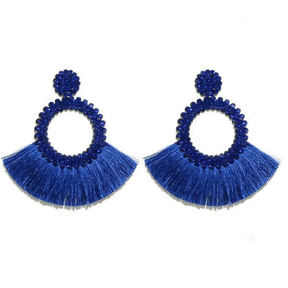Tassel Earrings Women Punk Earings Fashion Jewelry Hanging Crystal Star Girls Ea