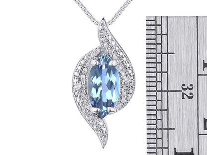 Necklaces for Women Sterling Silver Designer Necklace Marquise Gemstone & Genuin