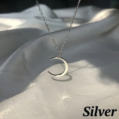 New Fashion Sweet Moon Silver Plated Jewelry Temperament Crescent Clavicle Chain