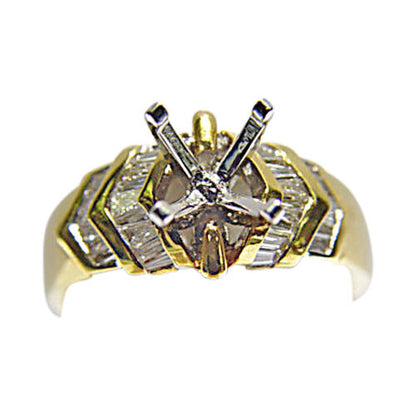 DIAMOND BAGUETTE SET CHANNEL SET SETTING 4 PRONG