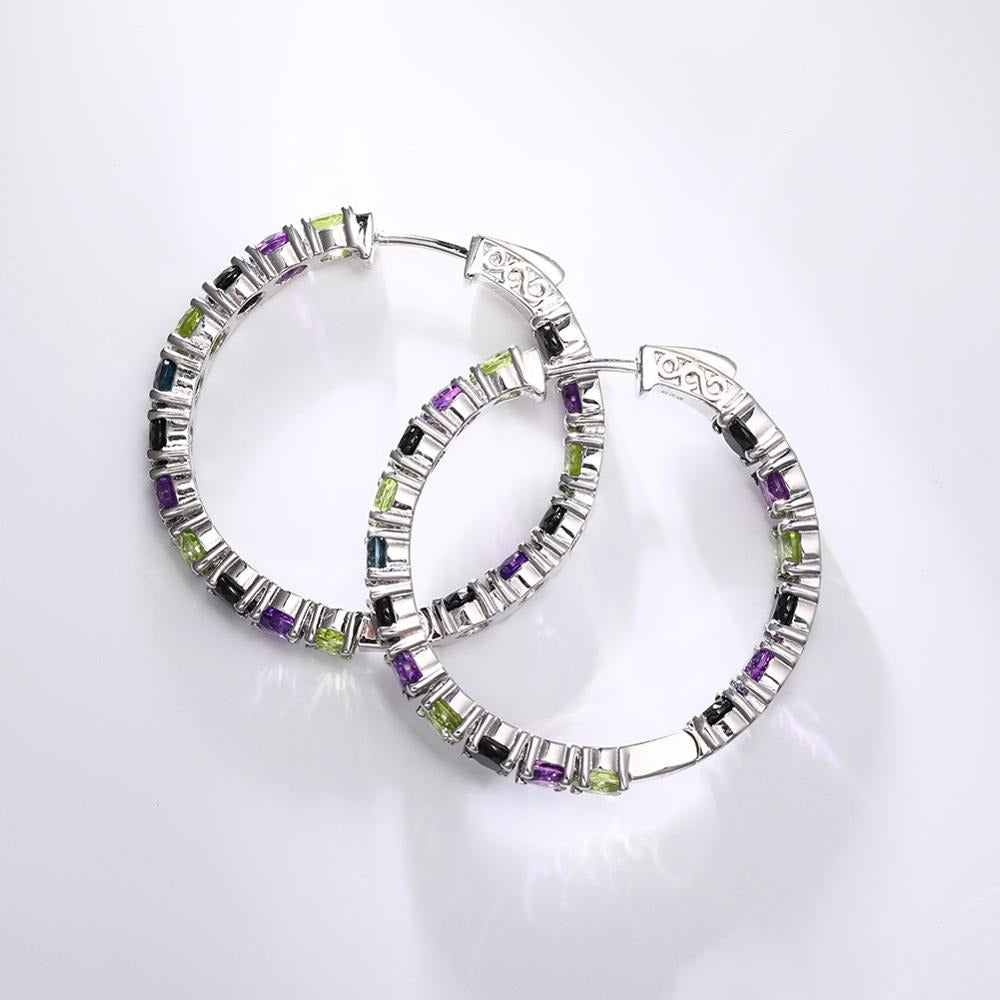 New Fashion Natural Blue Topaz Amethyst Multi Gemstone Custom Jewelry 925