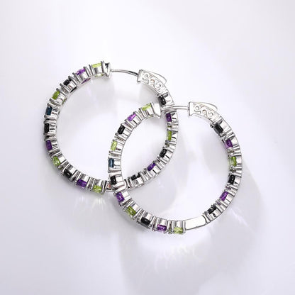 New Fashion Natural Blue Topaz Amethyst Multi Gemstone Custom Jewelry 925