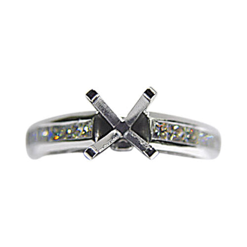 DIAMOND 14 PRINCESS SHAPE CHANNEL SET SETTING 4 PRONG DIAMOND