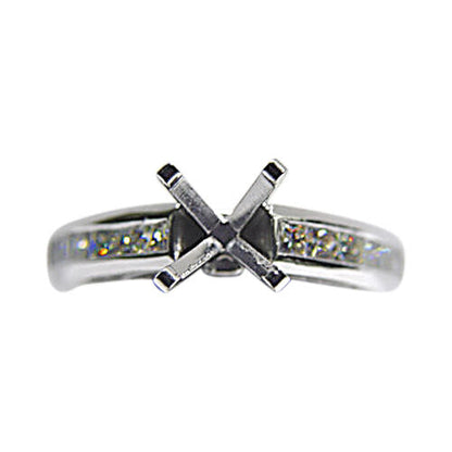 DIAMOND 14 PRINCESS SHAPE CHANNEL SET SETTING 4 PRONG DIAMOND