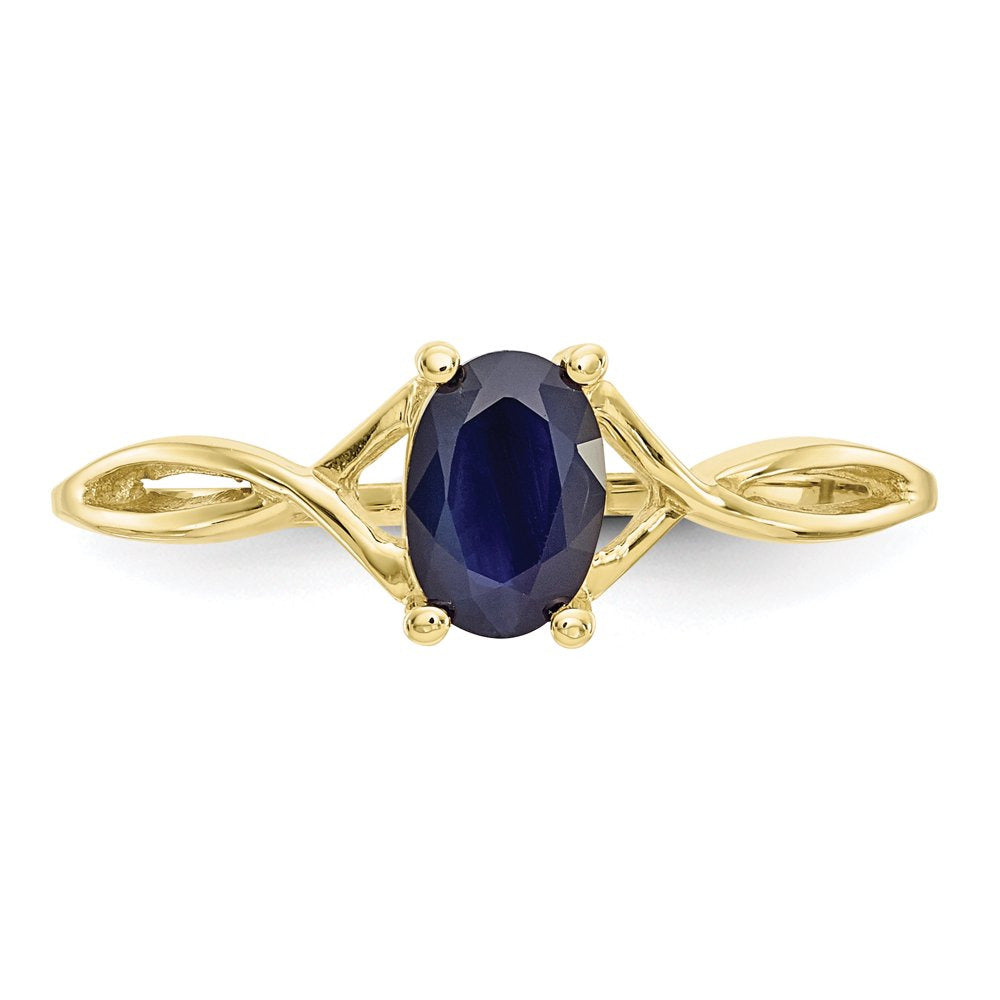 10 Karat Yellow Gold Genuine Sapphire Birthstone Ring