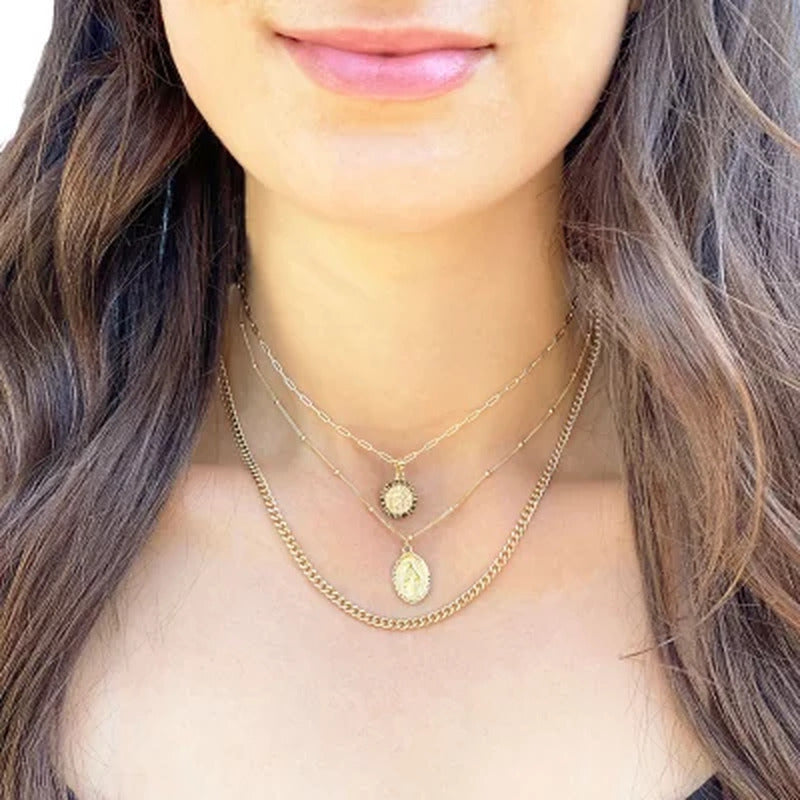 14K Yellow Gold St. Christopher Medallion Pendant