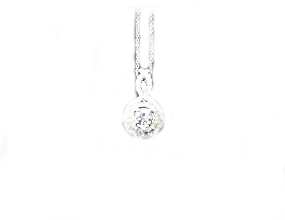 DIAMOND ROUND BRILLIANT CENTER .37 CT SET AROUND DIAMOND .72 CT INCLUDED 16 INCH