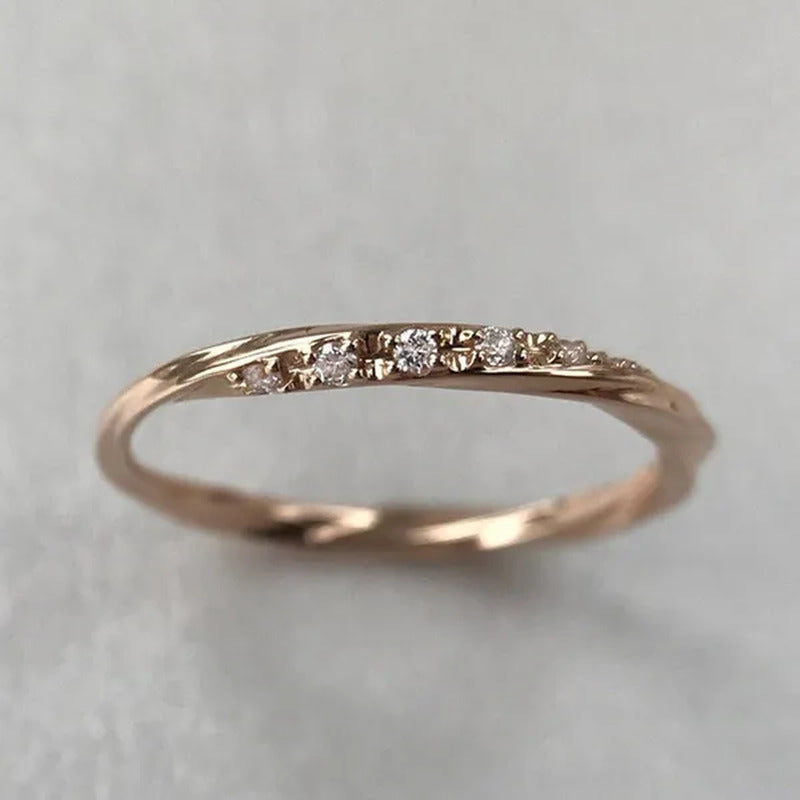 Fashion Jewelry for Women Gold Color Wedding Ring Female Engagement Party Gift Z
