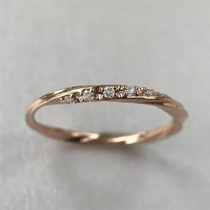 Fashion Jewelry for Women Gold Color Wedding Ring Female Engagement Party Gift Z