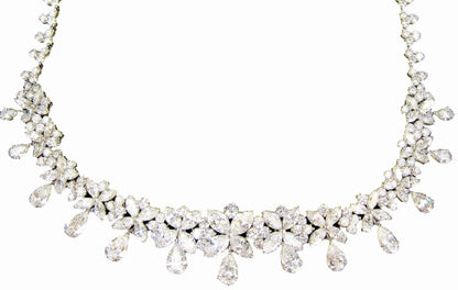 DIAMOND NECKLACE PEAR MARQUISE ROUND DIAMOND NECKLACE DIAMOND SET GRADUATE