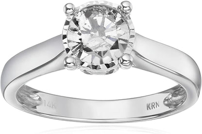 La4Ve Diamonds 1.00 Carat Diamond,Prong Set Engagement Ring in 14K Solid Gold. (