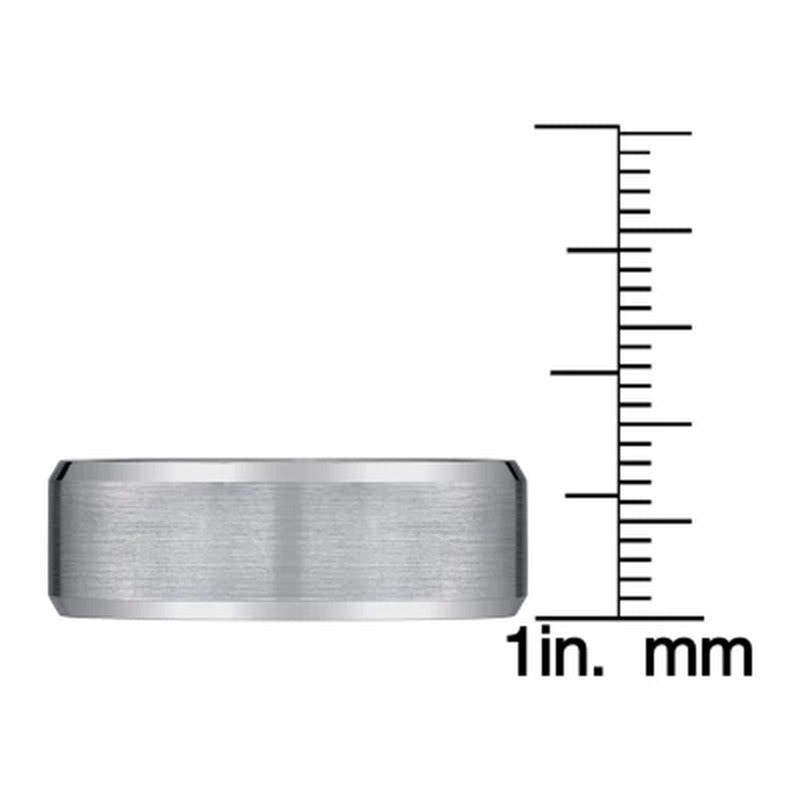 Men'S 8Mm Tungsten Wedding Band with Satin Finish