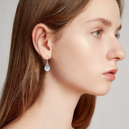 Celtic Moonstone Earrings 925 Sterling Silver Celtic Knot Moonstone Dangle Earri