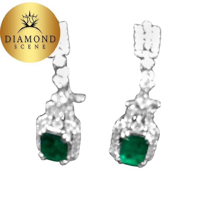 EMERALD RECTANGULAR SHAPE DIAMOND ROUND BRILLIANT SHAPE