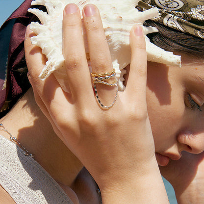 Women'S Fashion Multilayer Fringe Zircon Ring