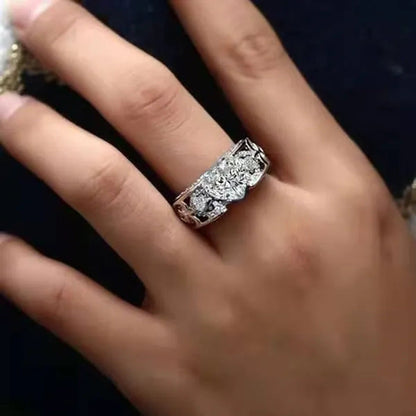 Exquisite Women'S Fashion Natural Morganite Diamond Ring Anniversary Gift Engage