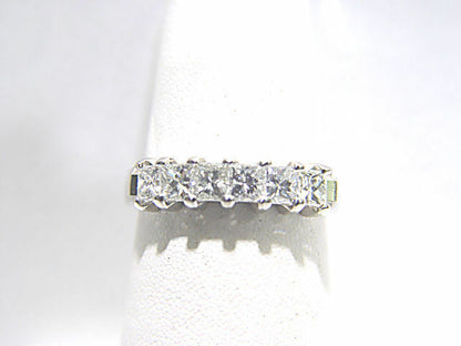 DIAMOND 6 STONE PRINCESS SHAPE DIAMOND BAND DIAMOND RING SHAPE DIAMOND BAND RING