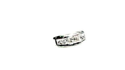 SEVEN DIAMOND CHANNEL SET BAND PRINCESS SHAPE