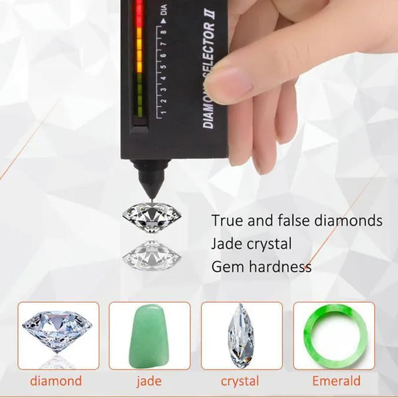 1PC Diamond Tester Gemstone Gem Selector Jewelry Watcher Tool LED Diamond Indicator Test Pen(Without Battery)