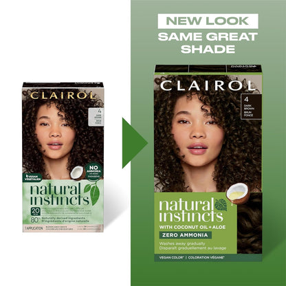 Natural Instincts Demi-Permanent Hair Dye, 2 Black Hair Color, Pack of 3