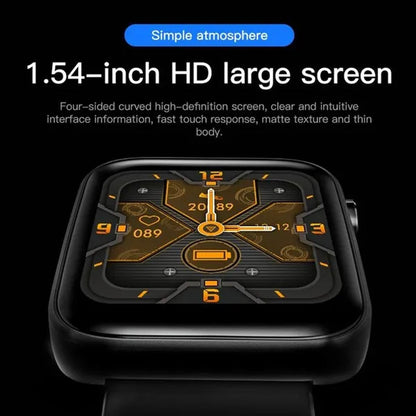 2021 NEW Smart Watch Bluetooth Watch Body Temperature Blood Pressure Blood Oxygen Monitor Wristband Fitness Tracker Bracelet Heart Rate Monitor Smartwatch 1.54" Large Screen with Flashlight PK DZ09 Apple Watch series 6 5 4 Galaxy Watch Active
