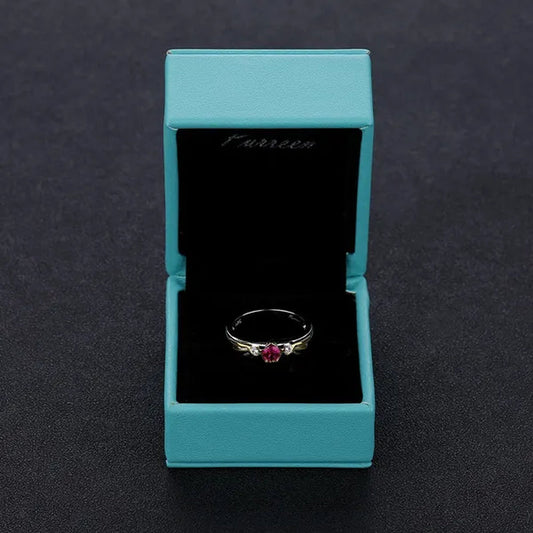 Goron's Ruby Ring Spiritual Stone Link Cosplay 925 Sterling Silver Engagement Ring
