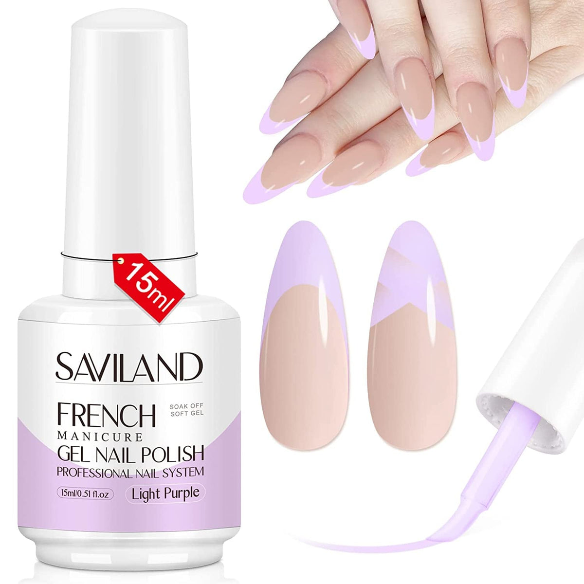 French Gel Nail Polish - 1PC 10ML Blue Gel Polish U V LED Soak Off Gel Quick French Manicure Gel Polish Nail Salon DIY Home for Starters Professionals Party