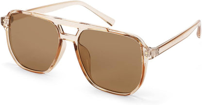 Retro Square Aviator Sunglasses Women Men 70s Vintage Trendy Plastic Frame Sun Glasses B2835