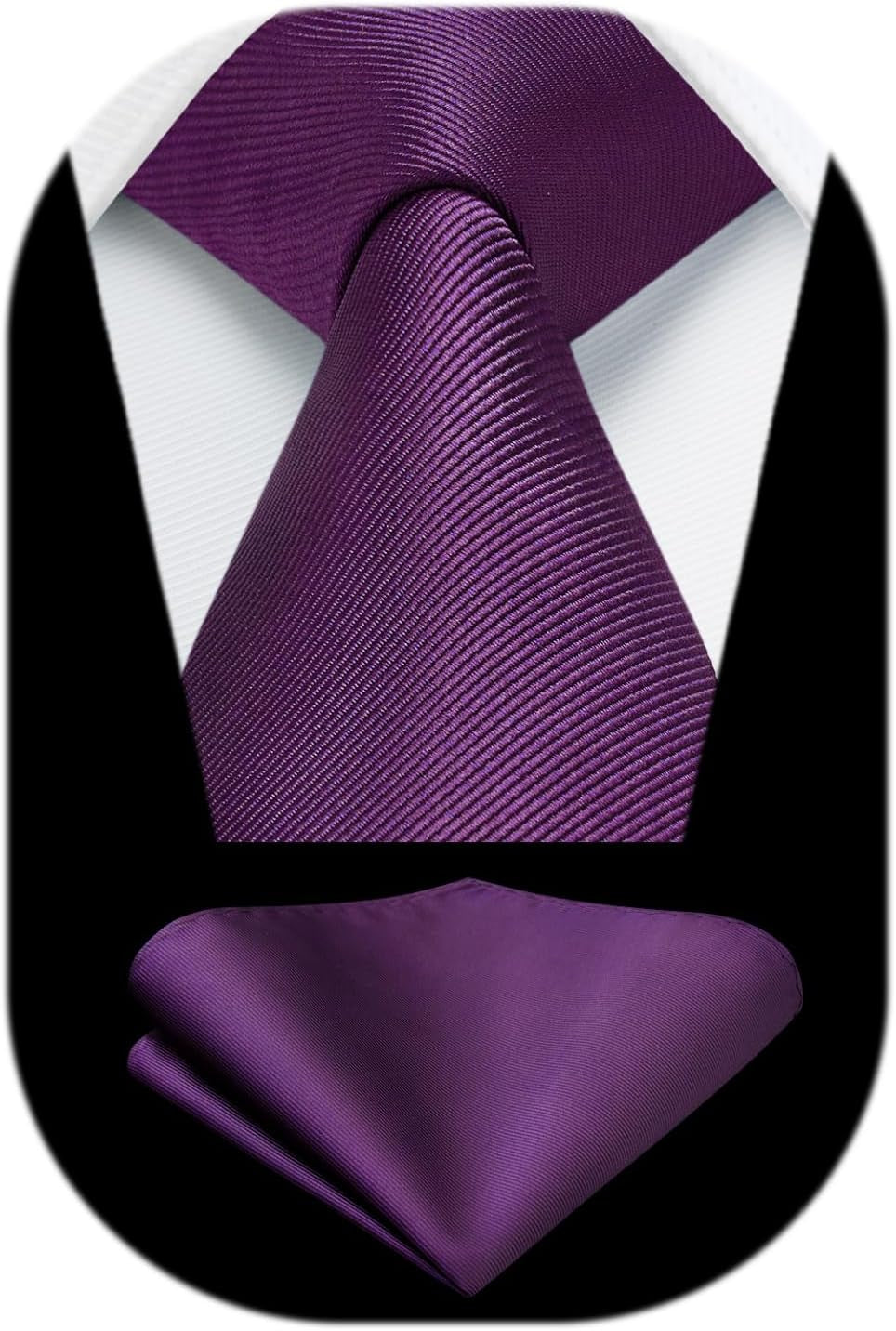 Mens Ties Solid Color Ties for Men Formal Necktie with Pocket Square Set Satin Silk Neck Tie Handkerchiefs Set