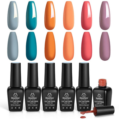 Beetles Pearl Gel Nail Polish 6 Colors Shimmer Glitter White Pink Blue Nail Polish Mermaid Gel Soak Off Uv Led Spring Summer Easter Gel Polish Swirl Thread Effect DIY Manicure Art