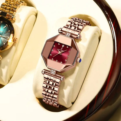 POEDAGAR Rose Gold Fashion Women Watch Stainless Stain Waterproof Ladies Quartz Watches Luxury Female Wristwatch