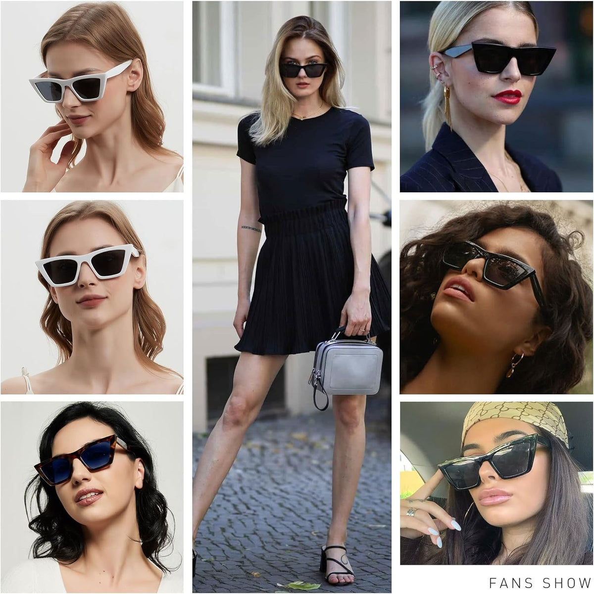 Cat Eye Sunglasses for Women Polarized Cateye Frames Fashion Vintage Square Classic Retro Sun Glasses