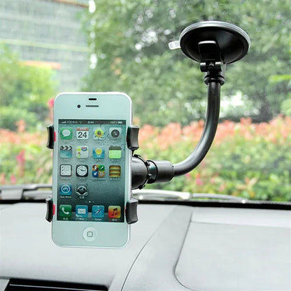Universal Long Arm 360 Degrees Rotation Windshield Dashboard Car Mount Holder Cradle System for iPhone Mobile Cell Phone GPS