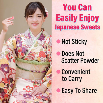 Japanese Sakura Mochi Candies, Real Traditional Cherry Blossom Rice Cakes, 300G/10.58Oz, Japanese Snacks, Japanese Candy, Individually Wrapped