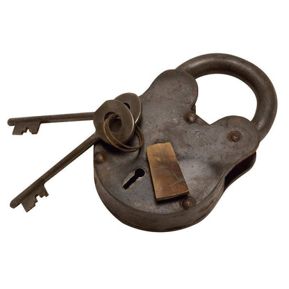 Dark Gray Brass Lock and Key
