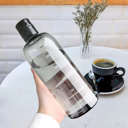 500/ 750ml PC Plastic Water Bottle with Time Marker Creative Large Capacity Leakproof Drink Bottle Gym Sport Water Bottles