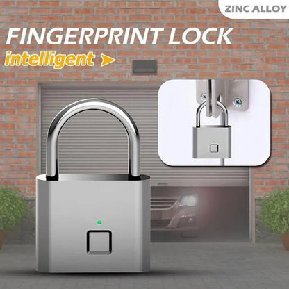 Fingerprint Padlock Smart Keyless USB Rechargeable Door Lock IP56 Waterproof USB Rechargeable-2/1PCS