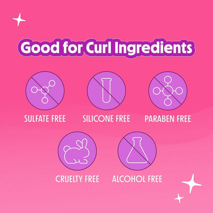 Curl Talk Frizz Control Sculpting Gel & Defining Cream (2-Pack) - 6 Fl Oz - Formulated with Rice Curl Complex - All Curly Hair Types
