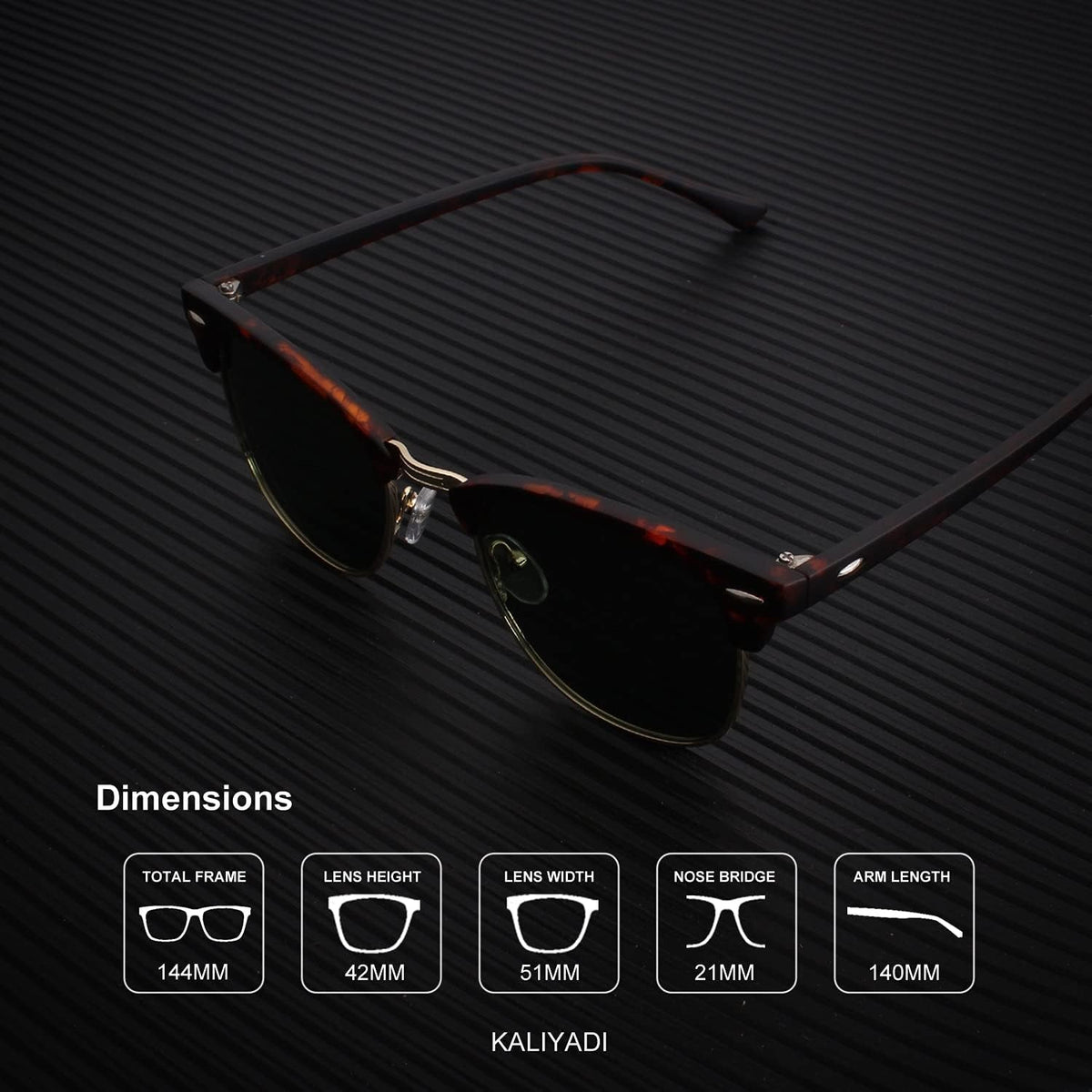 Polarized Sunglasses for Men and Women Semi-Rimless Frame Driving Sun Glasses UV Blocking
